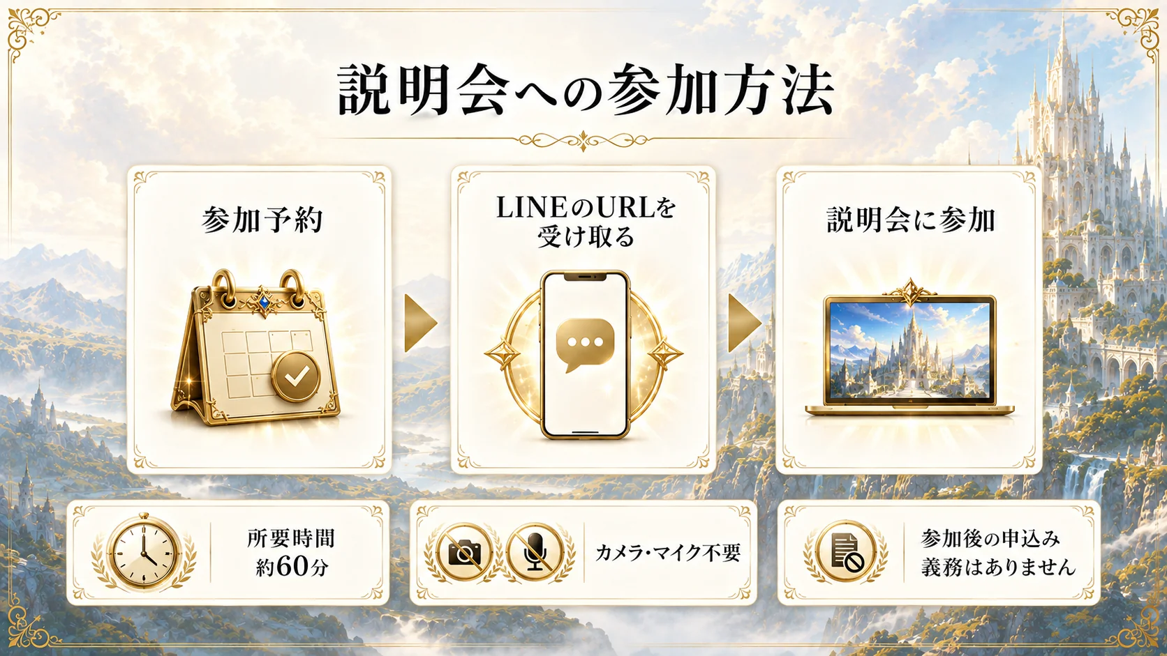 説明会に参加するまでの手順